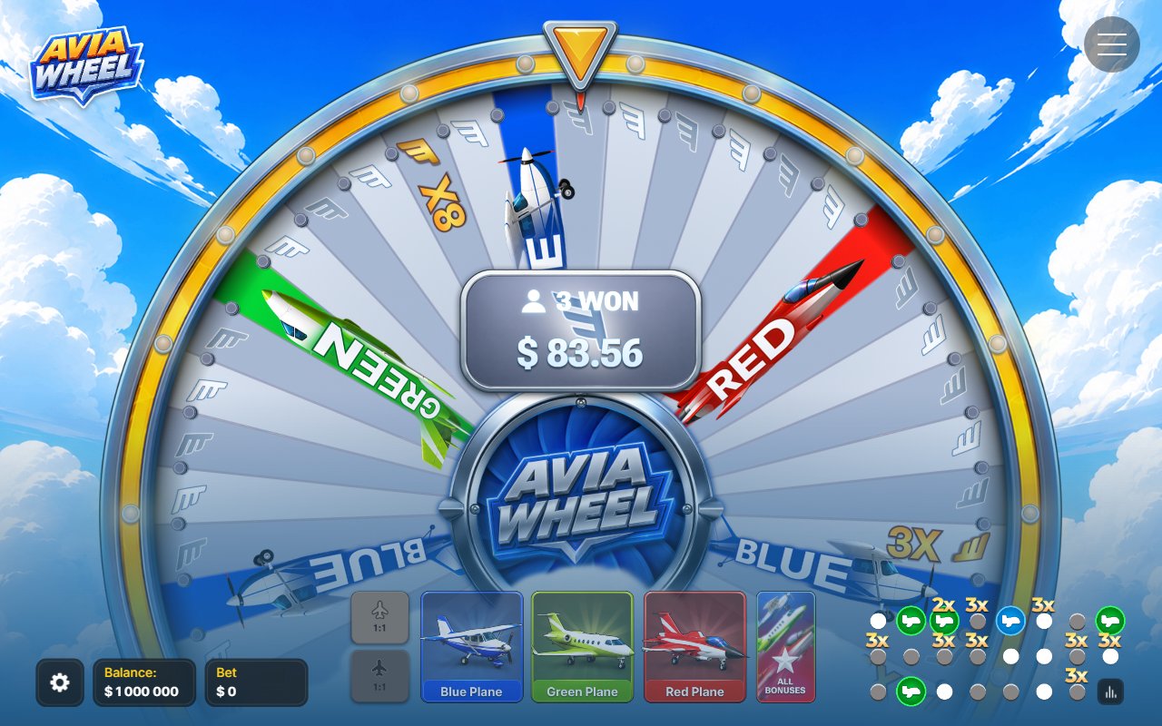 Avia Wheel casino legit promo code review, demo wheel with ×8 and 3X multipliers